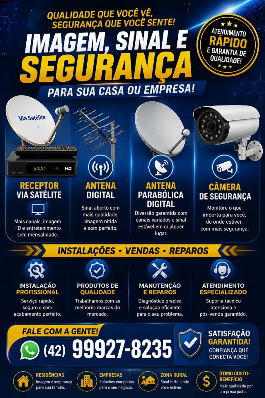 Antenas Receptores e Câmeras