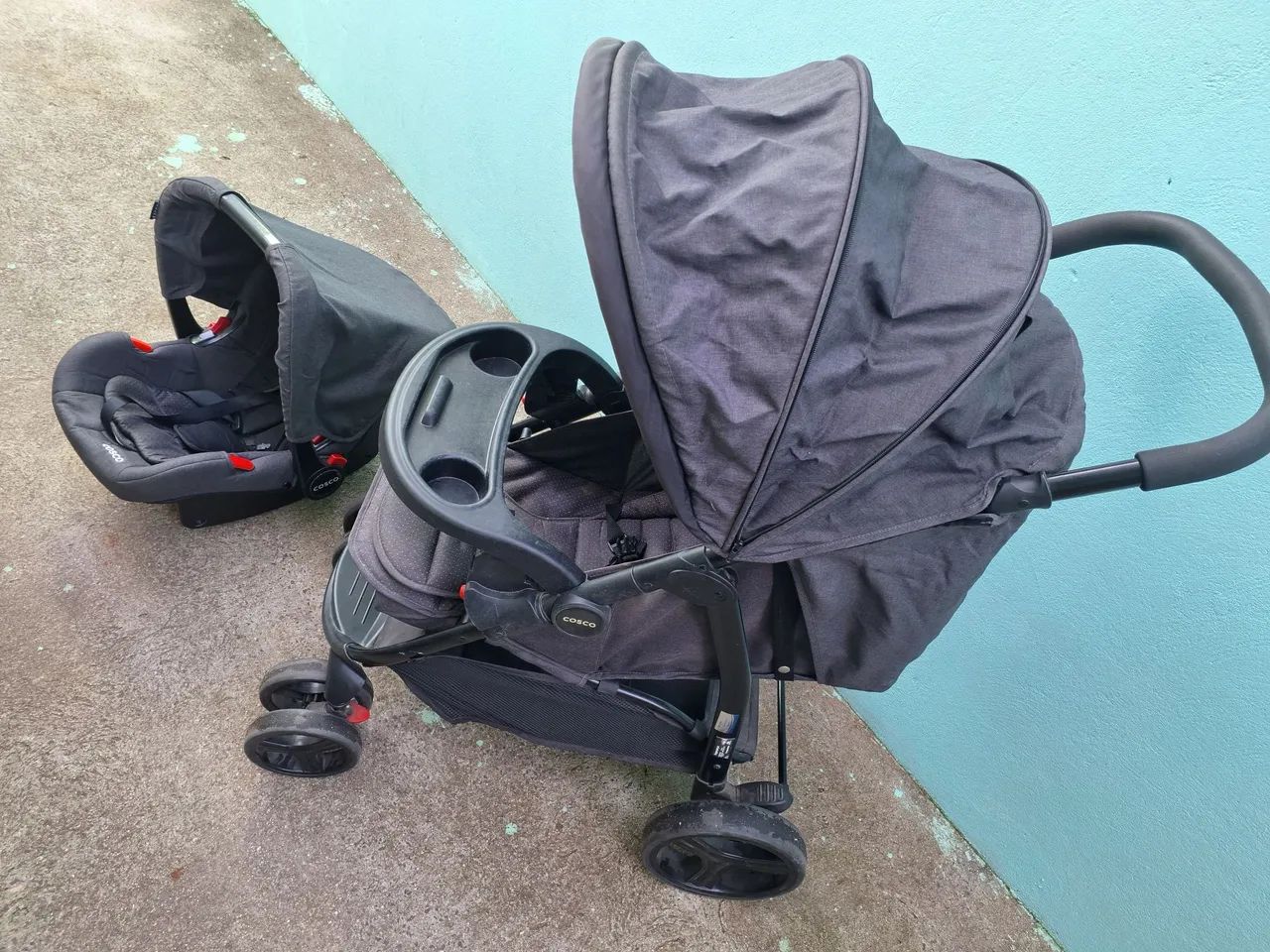 Carrinho com bebê conforto  - Foto 4