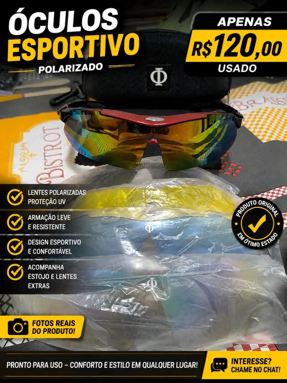 Óculos esportivo. - Foto 3