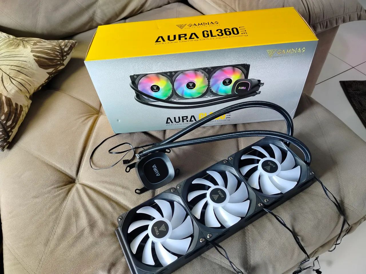 Water Cooler + kit 3 fans com controladora 