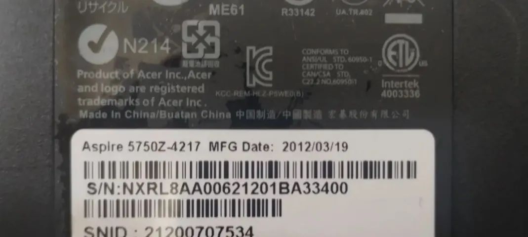 Notebook Acer Aspire 5750z - Foto 3