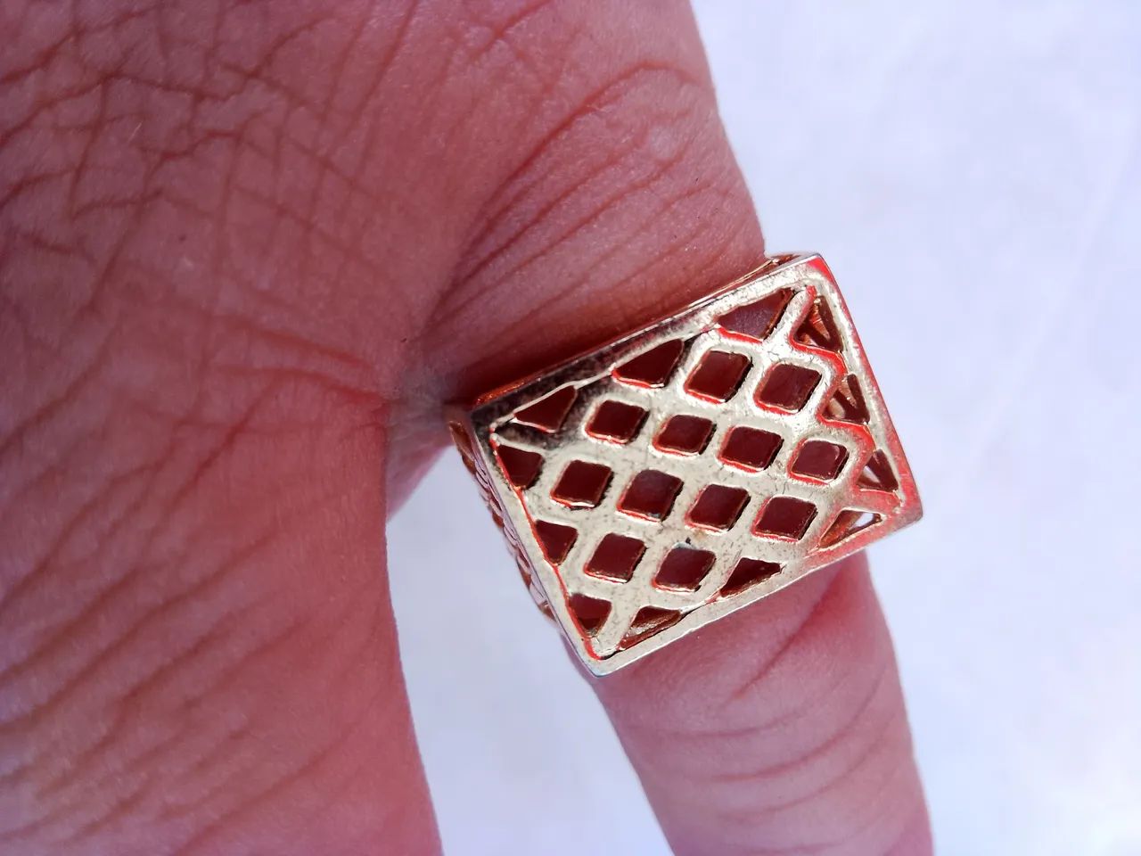 Anel dourado aro 19 semi jóia - Foto 5
