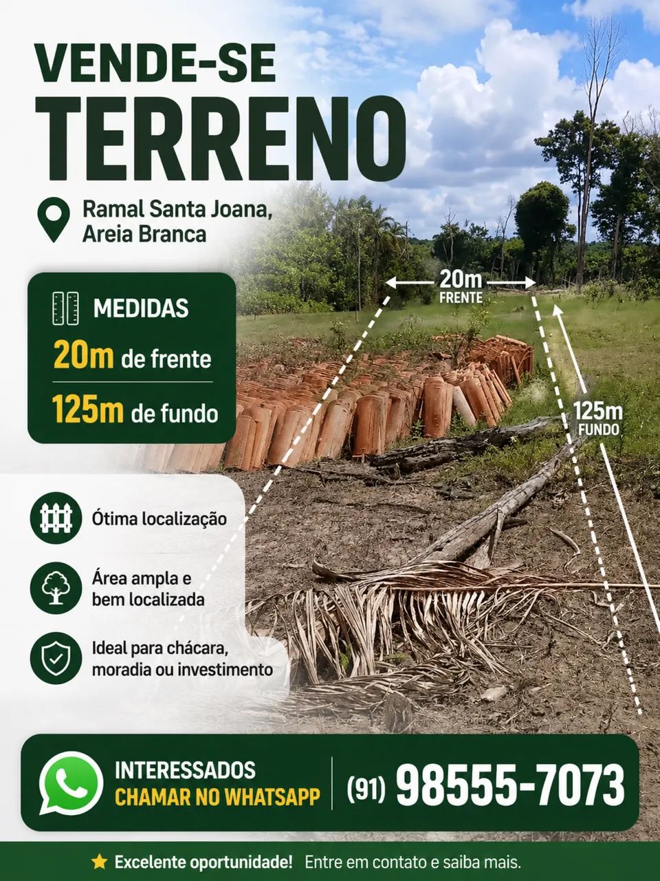VENDE-SE TERRENO NO PRECINHO