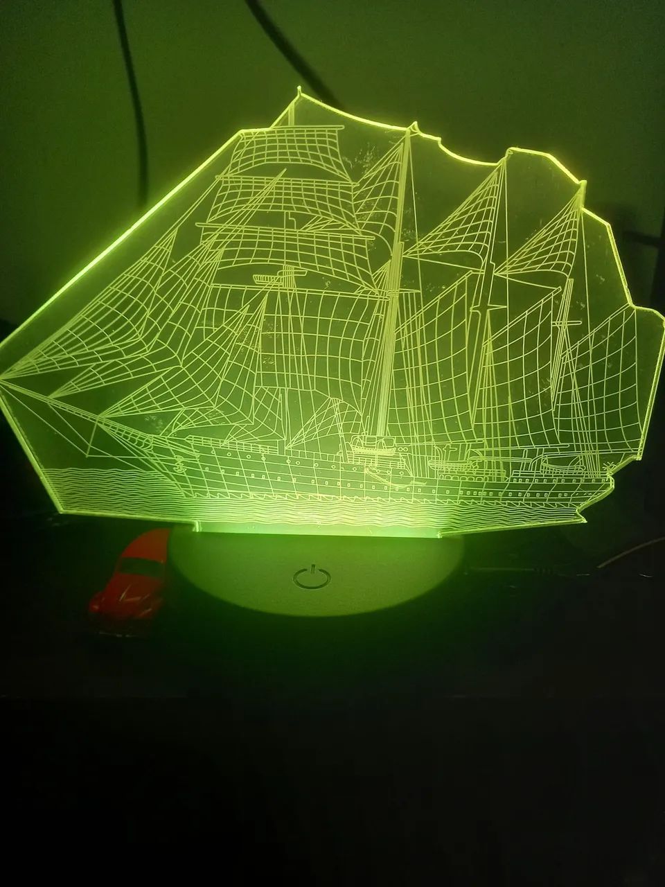 luminária 3d navio 