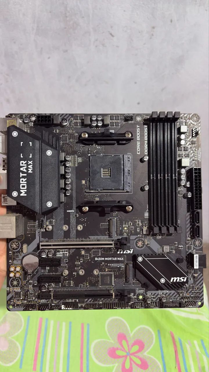 MSI B450M MORTAR MAX / 中古 Placa mãe MSI B450M Mortar Max AM4 - Peças de Hardware
