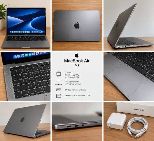 【美品】MacBook Air M2 8GB/256GBグレー MLXW3J/A Macbook Air M2 8GB RAM 256GB - Notebooks - Cidade Luiza, Jundiaí