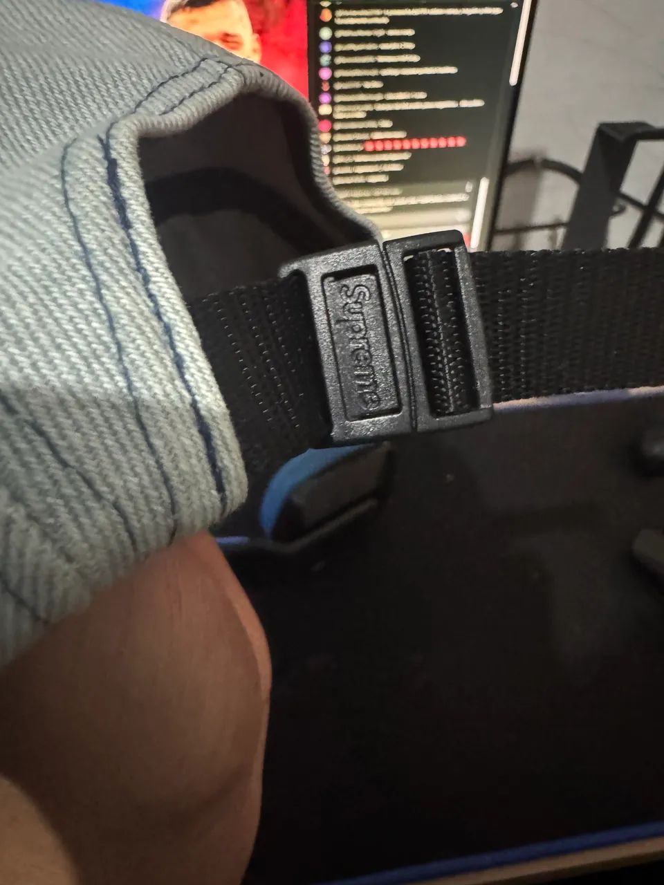 Boné Supreme 5 Panel Washed Canvas Camp Denim Jeans - Foto 3
