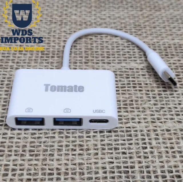 Adaptador USB Tipo C 3.0 OTG 3 Portas - Foto 2