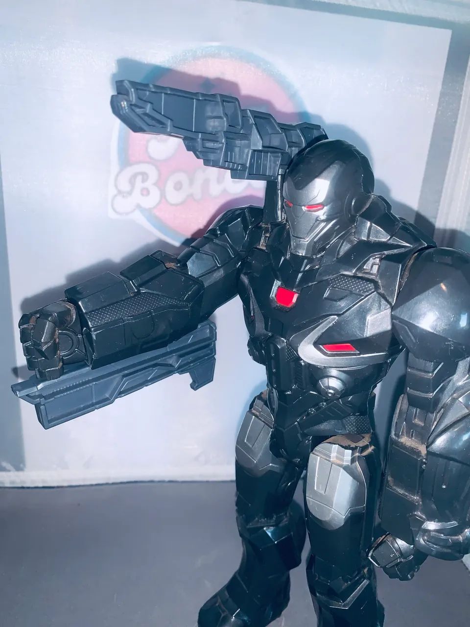 Boneco máquina de combate c/ 2 armas usado 30 cm ótimo estado - Foto 3