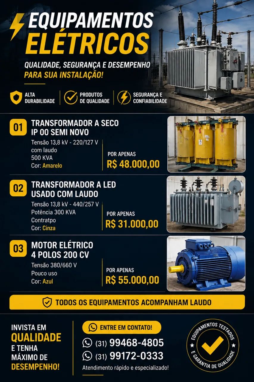 Transformadores e motor elétrico 