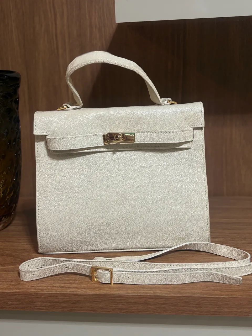 Bolsa 100% couro modelo Hermés