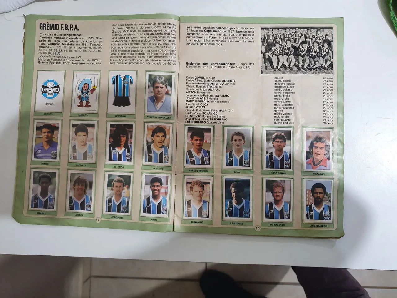 Album copa uniao de 88