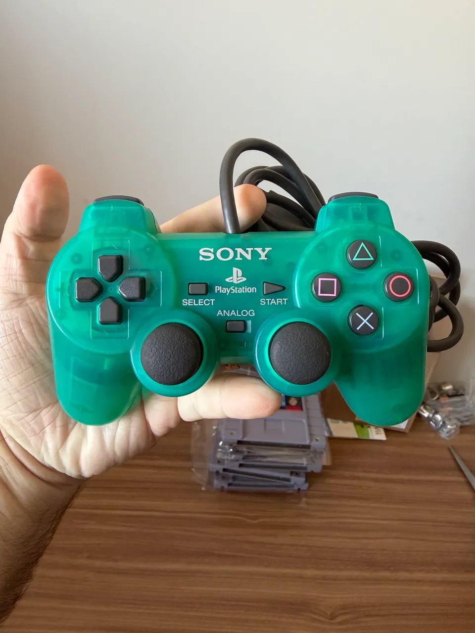 Controle PS1 verde esmeralda