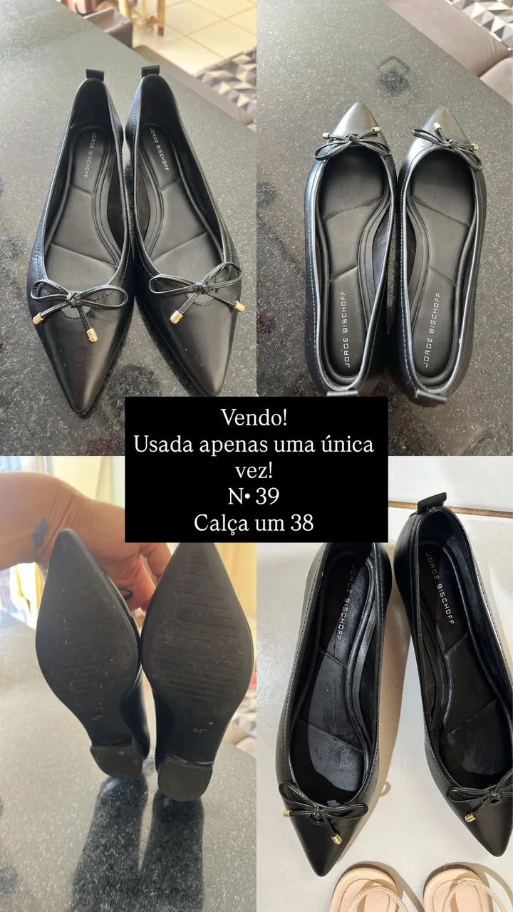 Vendo essas duas sandálias e esse sapato novos!