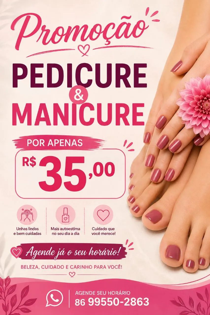 Manicure , cabeleiro,  trabalhamos Com qualidade e preço baixo 