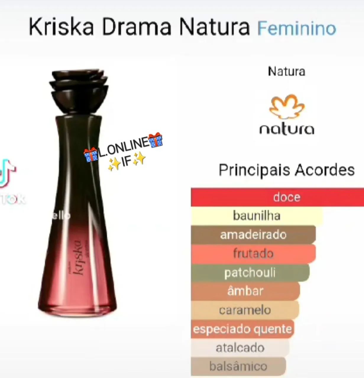 PERFUME KRISKA DRAMA 100ML NATURA  - Foto 3