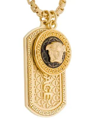 Cordão Versace Medusa dog-tag chain necklace - Foto 3