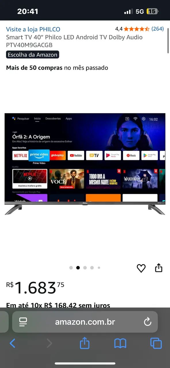 Smart TV Philco 40" Full HD Quase Nova, Imagem Impecável!  - Foto 4