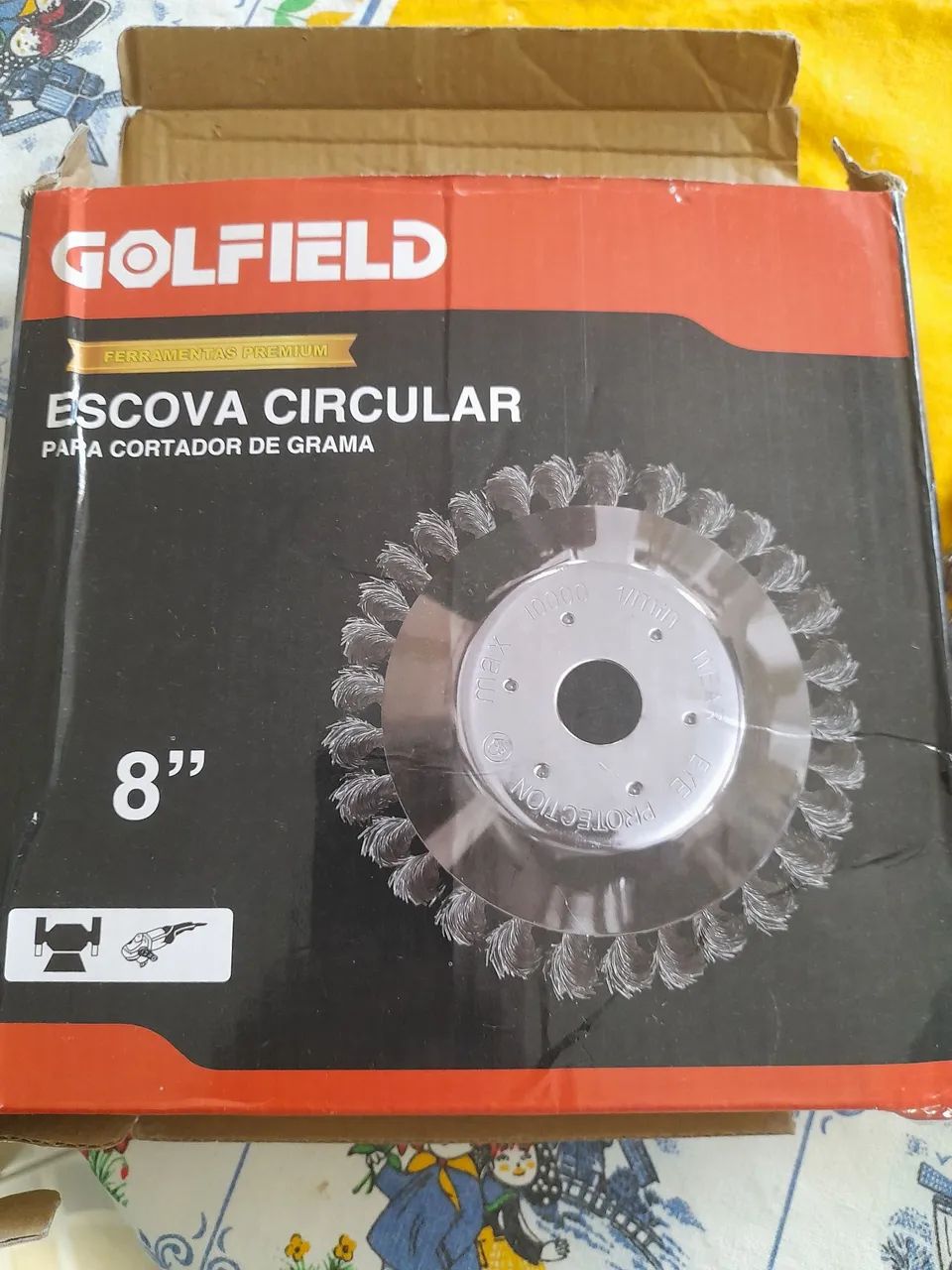 Escova de aço, para roçadeira 8 polegadas. Nova! - Foto 3