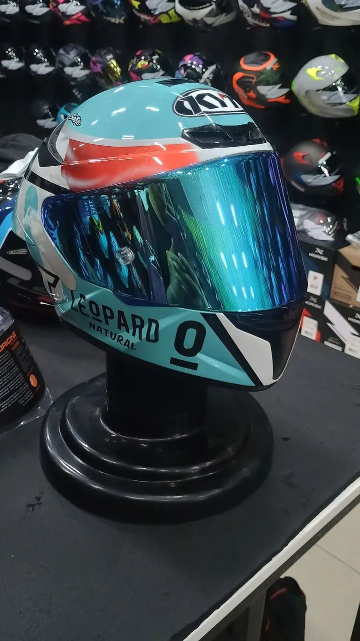 Vendo capacete KYT TT-course Leopard tamanho 58 - Foto 4