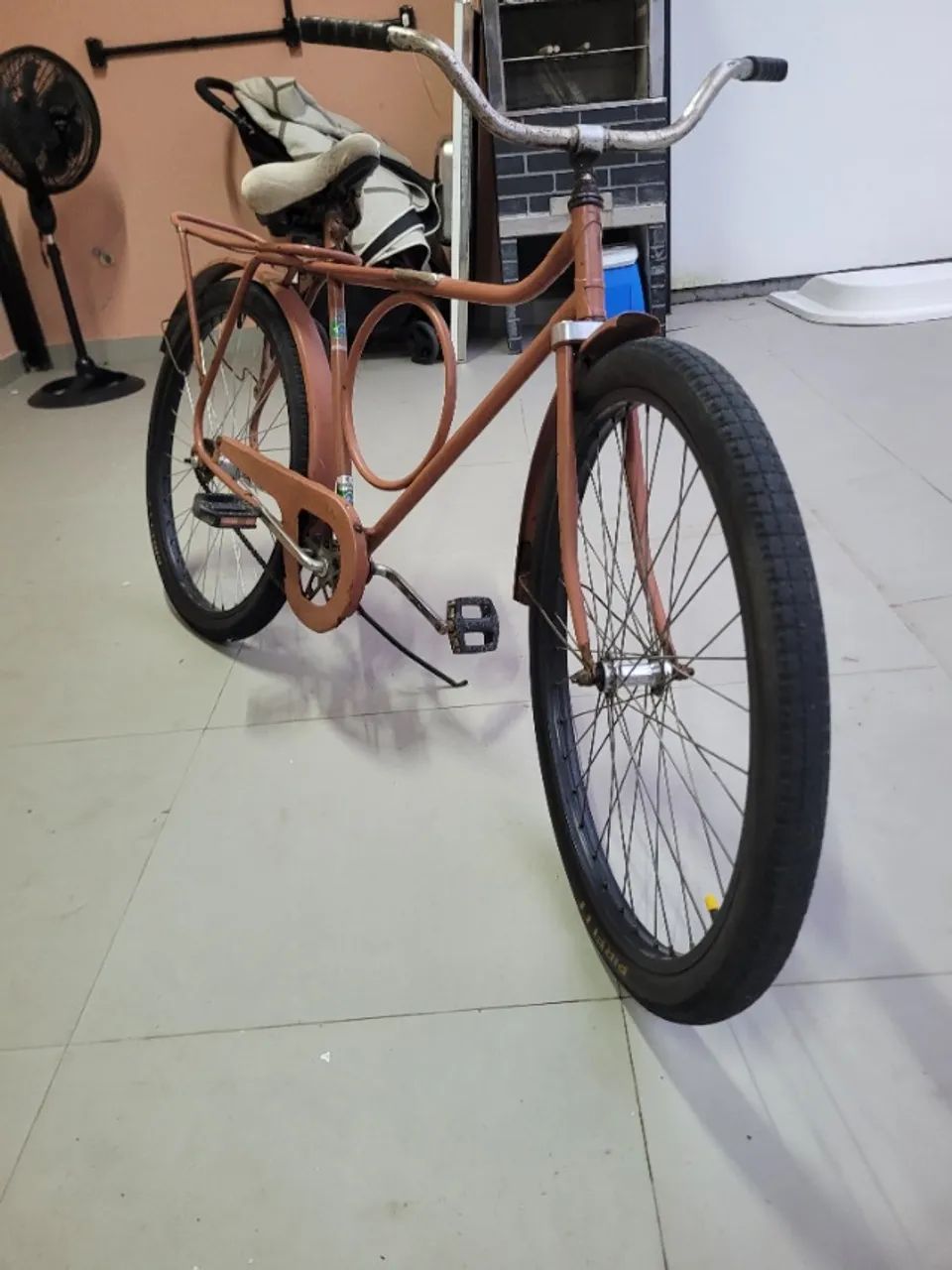 Bicicleta antiga anos 80 -  barra circular