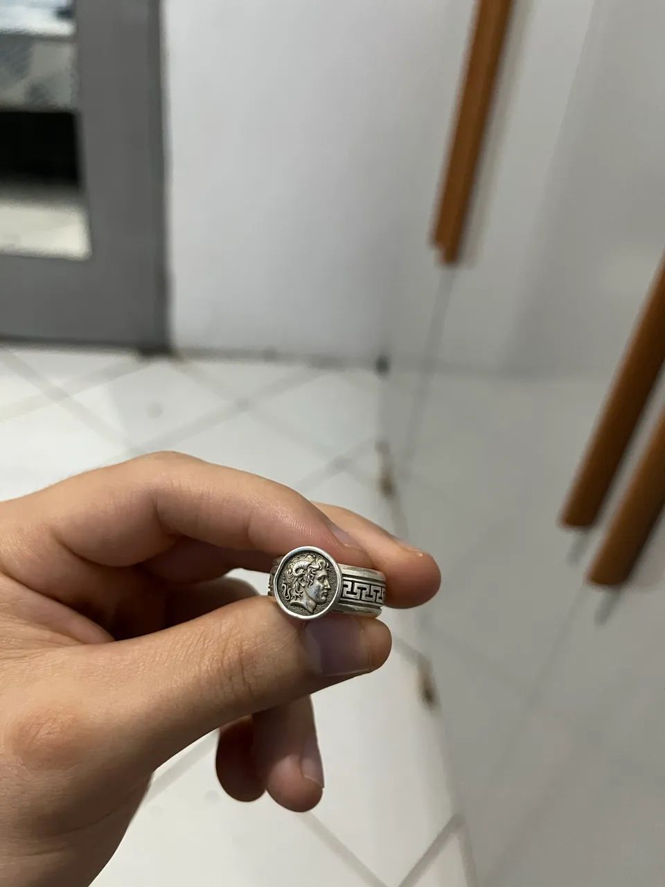 Anel de prata maciça Alexandre o Grande  - Foto 2