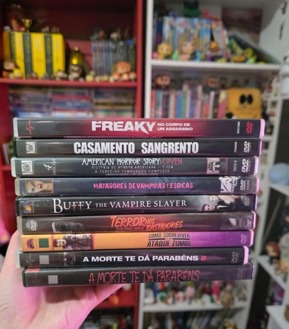 Lote 9 Dvds Filmes Terror E Comédia