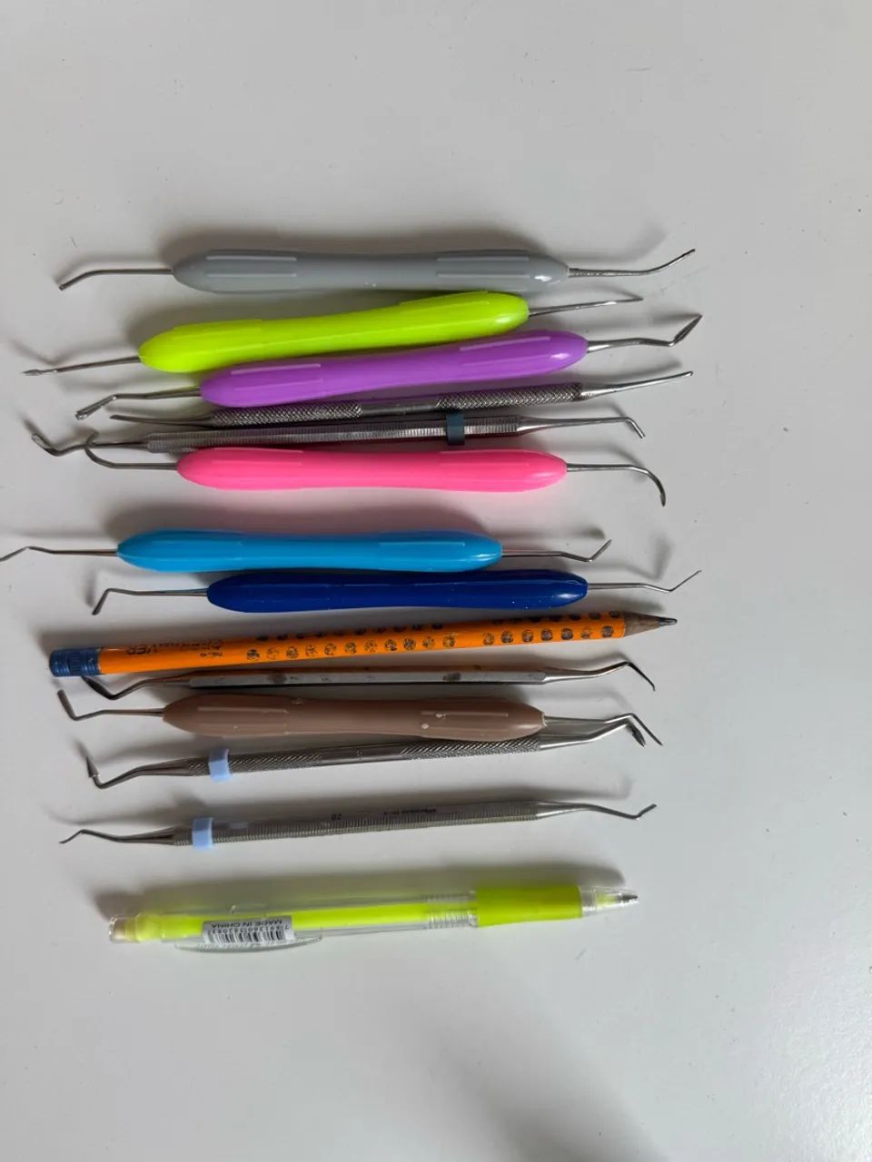 espátulas dentistica + borrachinhas 