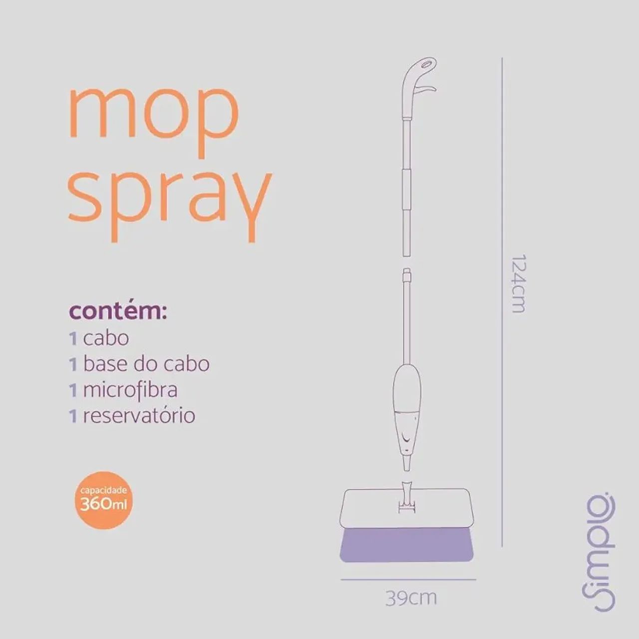 Simplo - Mop Spray com Gatilho e Dispenser - Foto 5