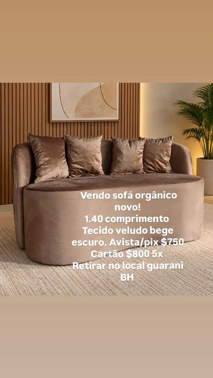  sofá orgânico novo 