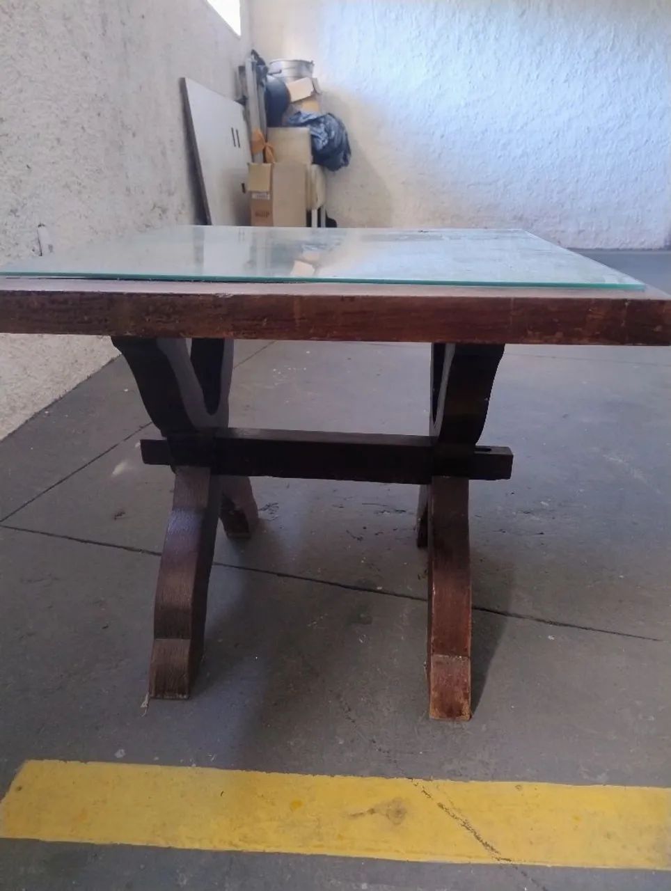 Mesa lateral rústica em madeira de lei - Foto 4