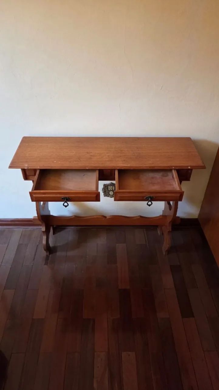 Conjunto Penteadeira Vintage com Mesa, Espelho e Banco - Foto 3