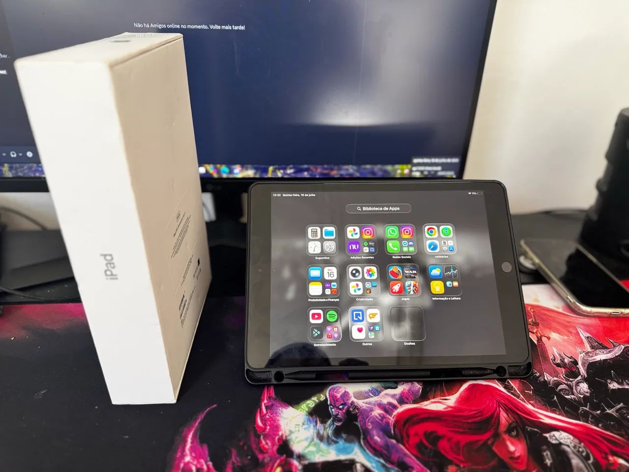 iPad 9ª Geração 64 GB - Cinza Espacial | Completo na Caixa