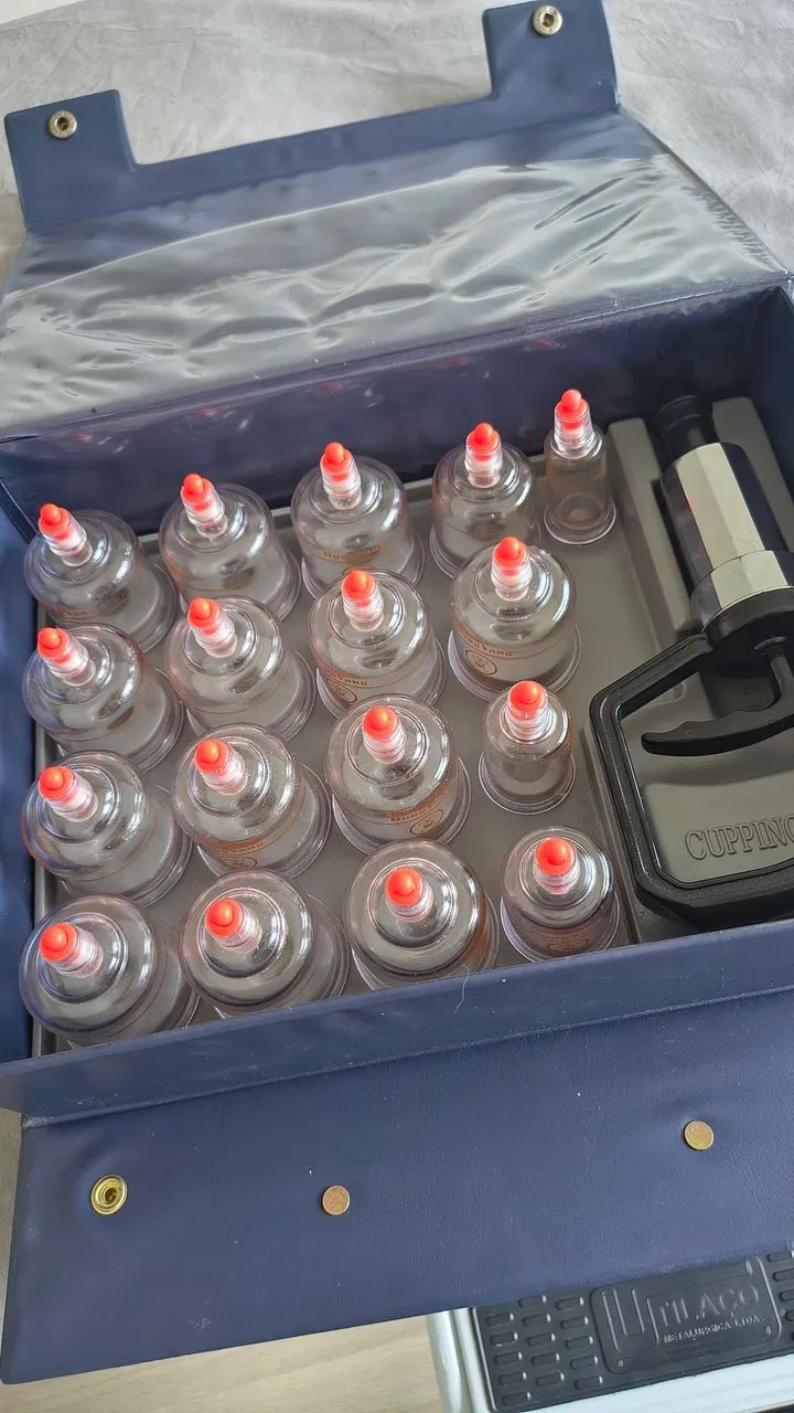 Kit de ventosaterapia com 10 copos