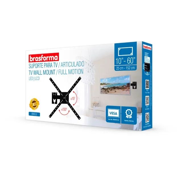 Suporte De Tv Articulado De 10 A 60 Polegadas Bra3.0 Brasforma - Foto 3
