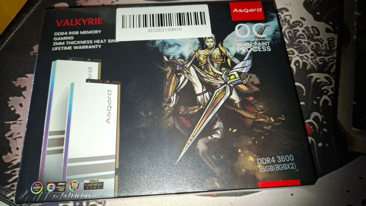 Memória Ram RGB 2x8gb 3600mhz  DDR4 ASGARD Valkyrie ( LACRADA )