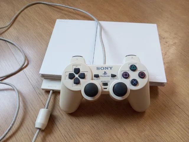 Playstation 2 Branco + HD externo com 200 jogos