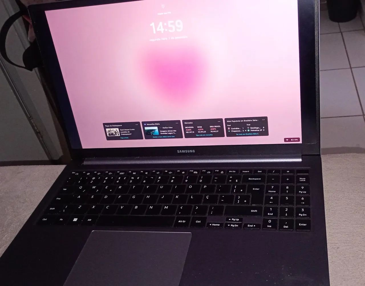 Notebook Samsung Intel U300 8GB RAM 256GB SSD Windows 11