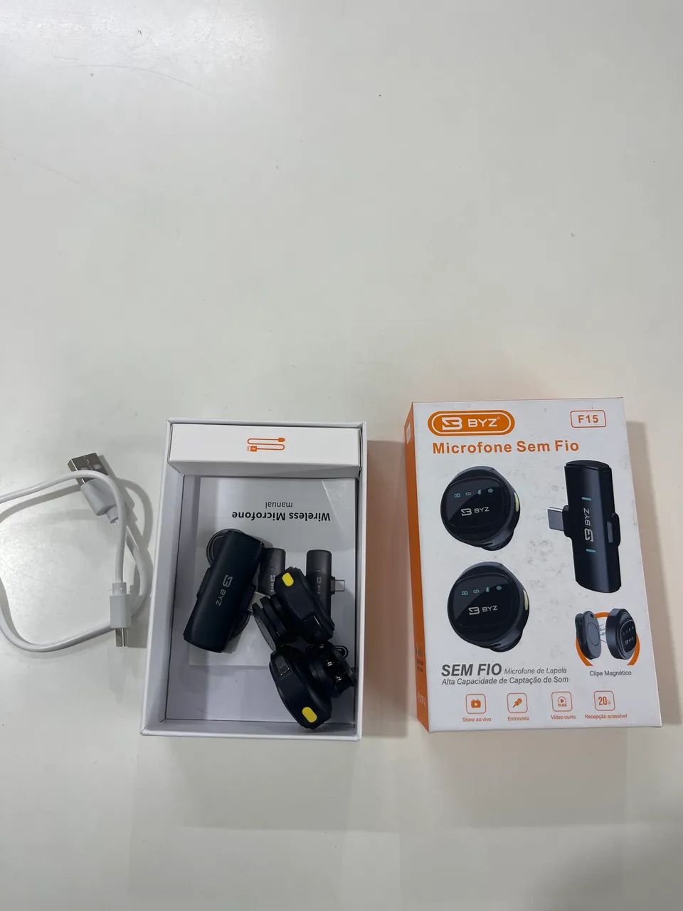 Microfone de lapela BYZ sem fio - Foto 3