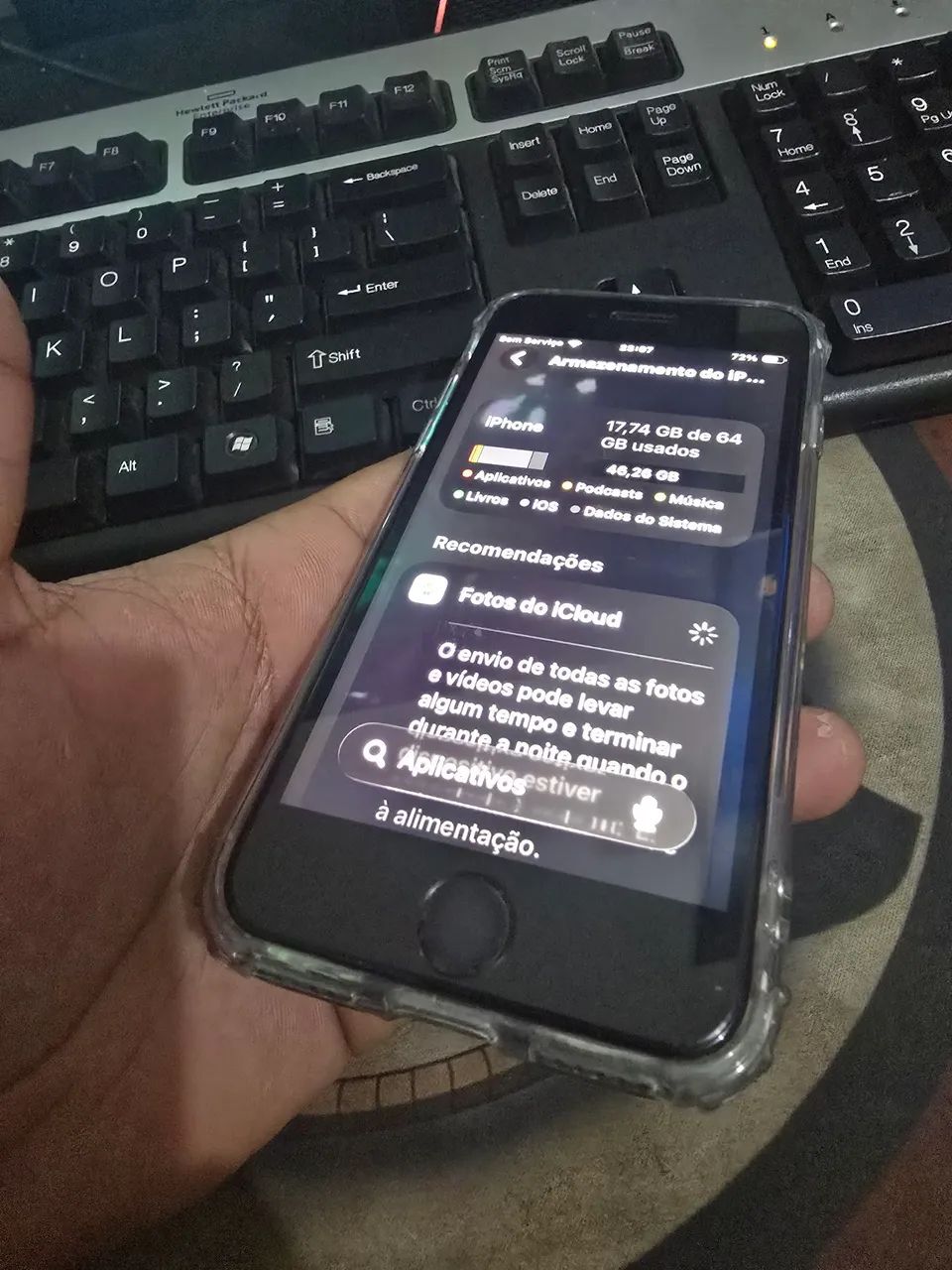 Iphone se, 2 geração, bateria trocada, tudo funcionando perfeitamente e conservado  - Foto 5