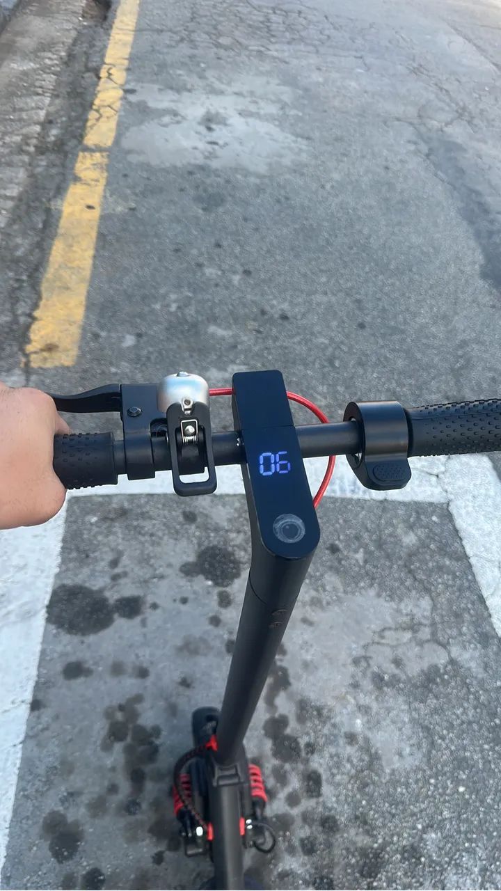 Patinete elétrico 350 w com amortecedor para adulto 