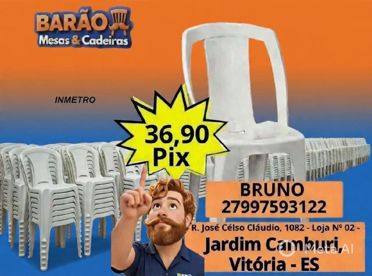 Cadeira plástica ( Comercio em Geral ) Oferta 