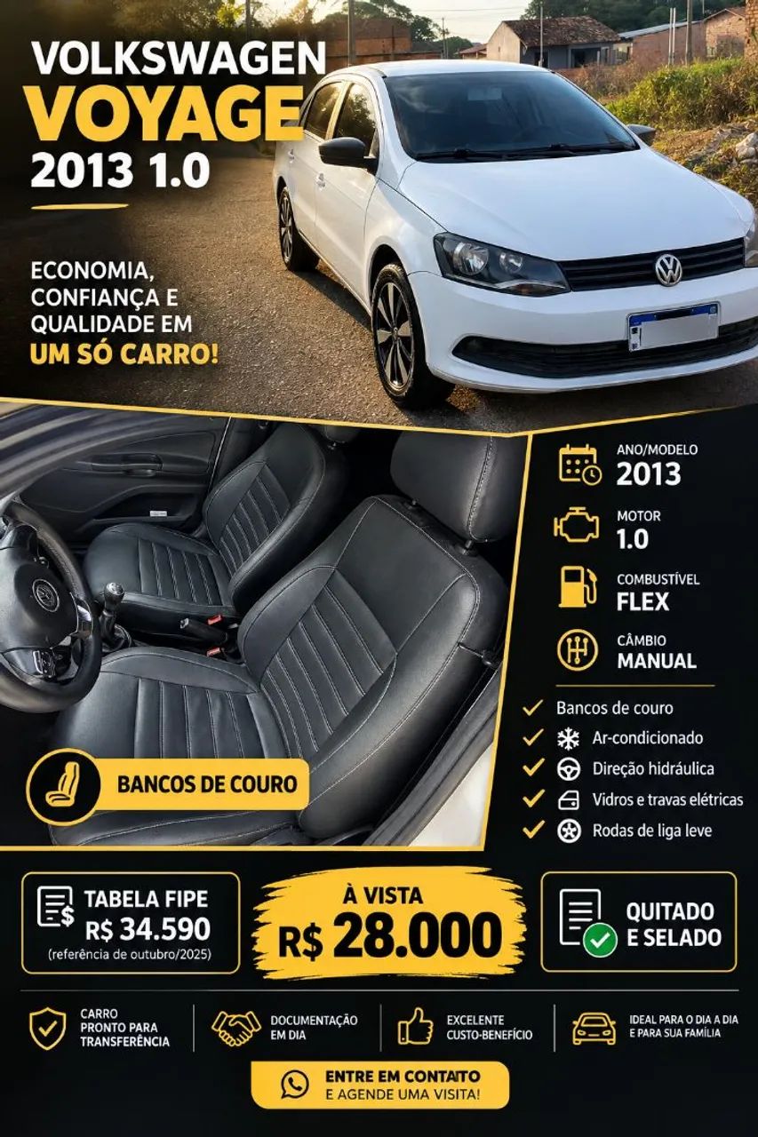 Volkswagen Voyage 1.0/1.0 CITY MI TOTAL FLEX 8V 4P 2013