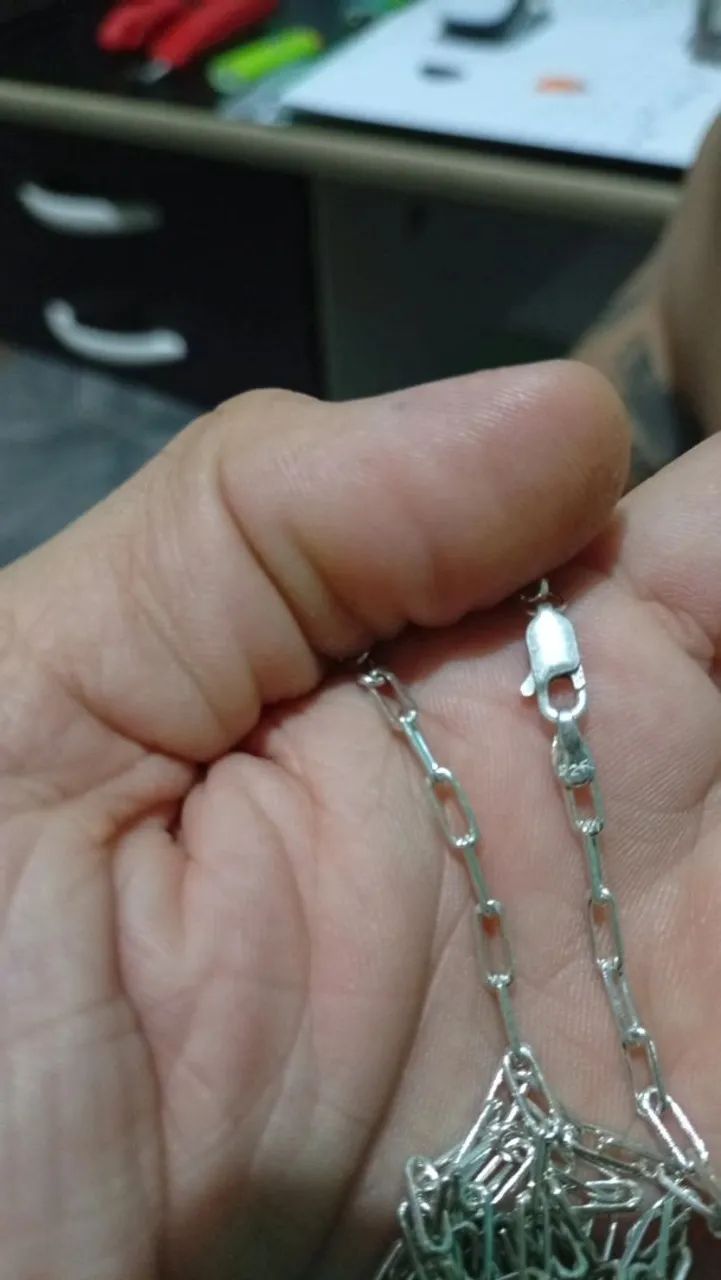 Cordão de prata semi-novo  - Foto 4