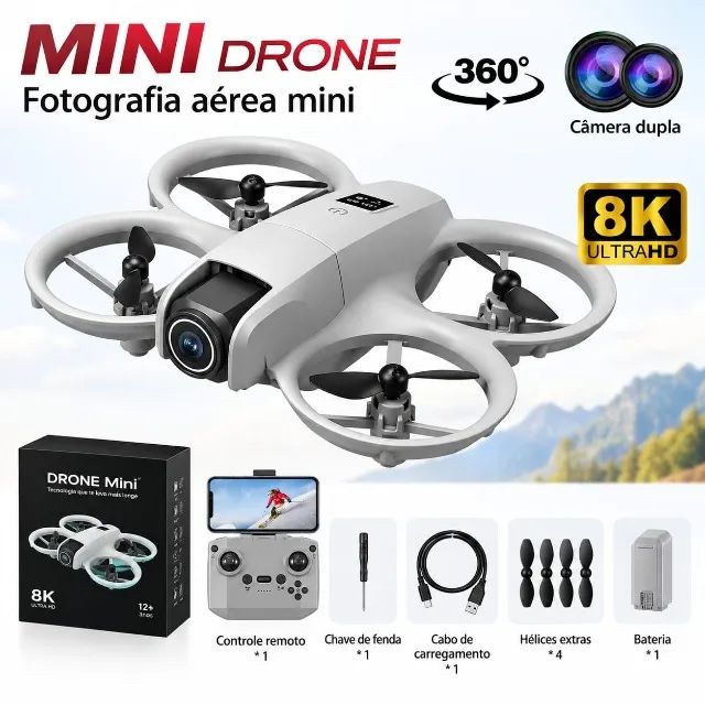 Drone Gt3 Mini C/ Câmera Hd Sensor Obstáculos 1 Bateria - Foto 2