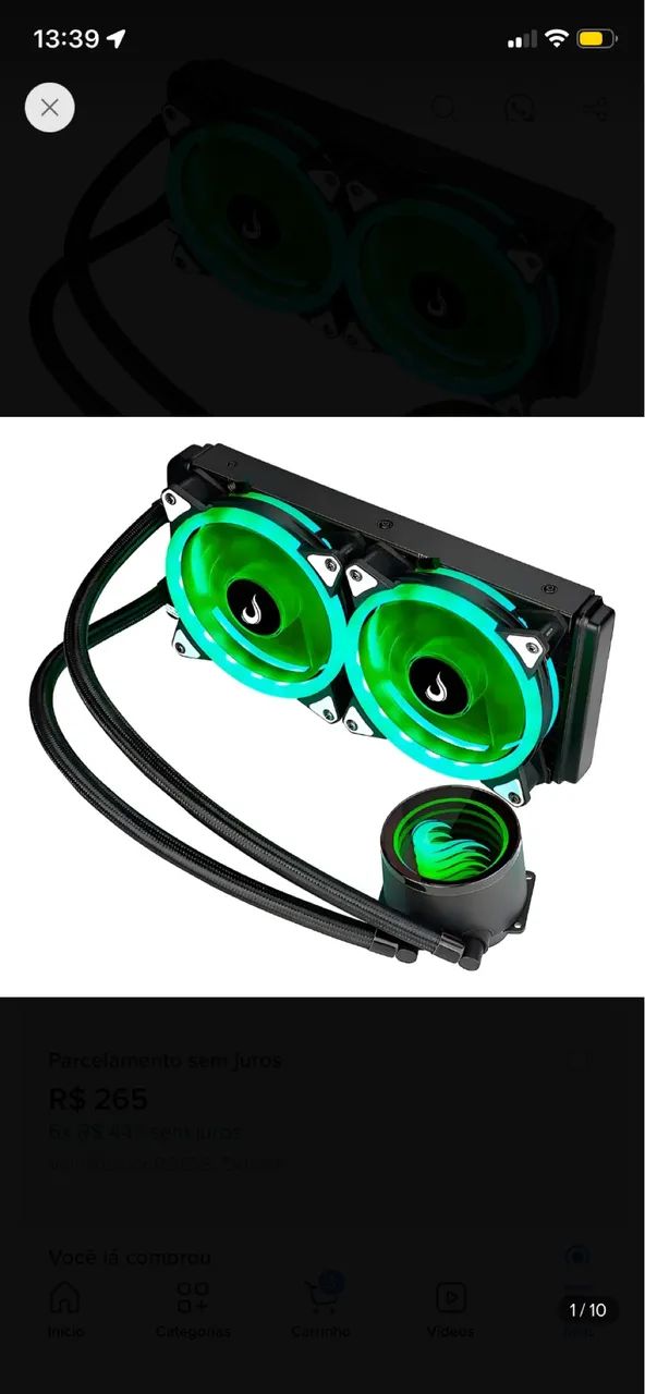 Water Cooler 240mm | Rise Mode | Black Rgb