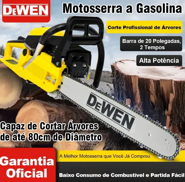 Motosserra A Gasolina 52cc 20 Polegadas 3.0hp/2.2kw Dewen - Foto 4