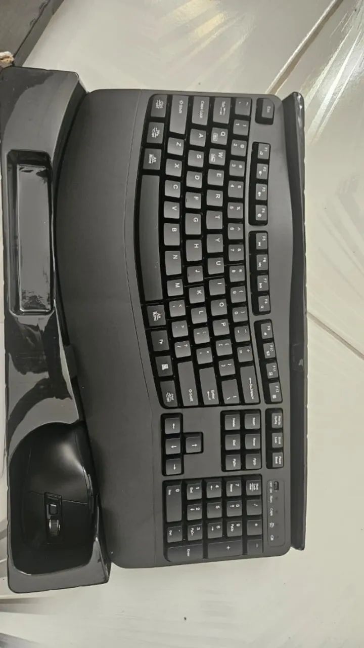 ? VENDO - KIT TECLADO + MOUSE ERGONÔMICO SEM FIO - Foto 5