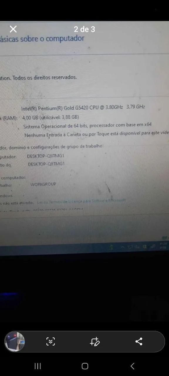 Cpu ddr4 8°geração funcionando perfeitamente - Foto 2