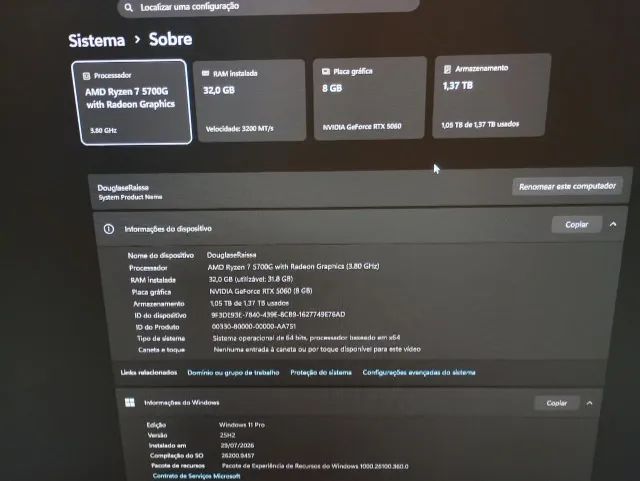 PC GAMING RYZEN 7 5700G RTX 5060 - Foto 2